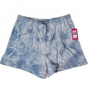 NEW Vince‎ Camuto Sweat Shorts in Blue Cloud Size XL Blue Tie-Dye Shorts